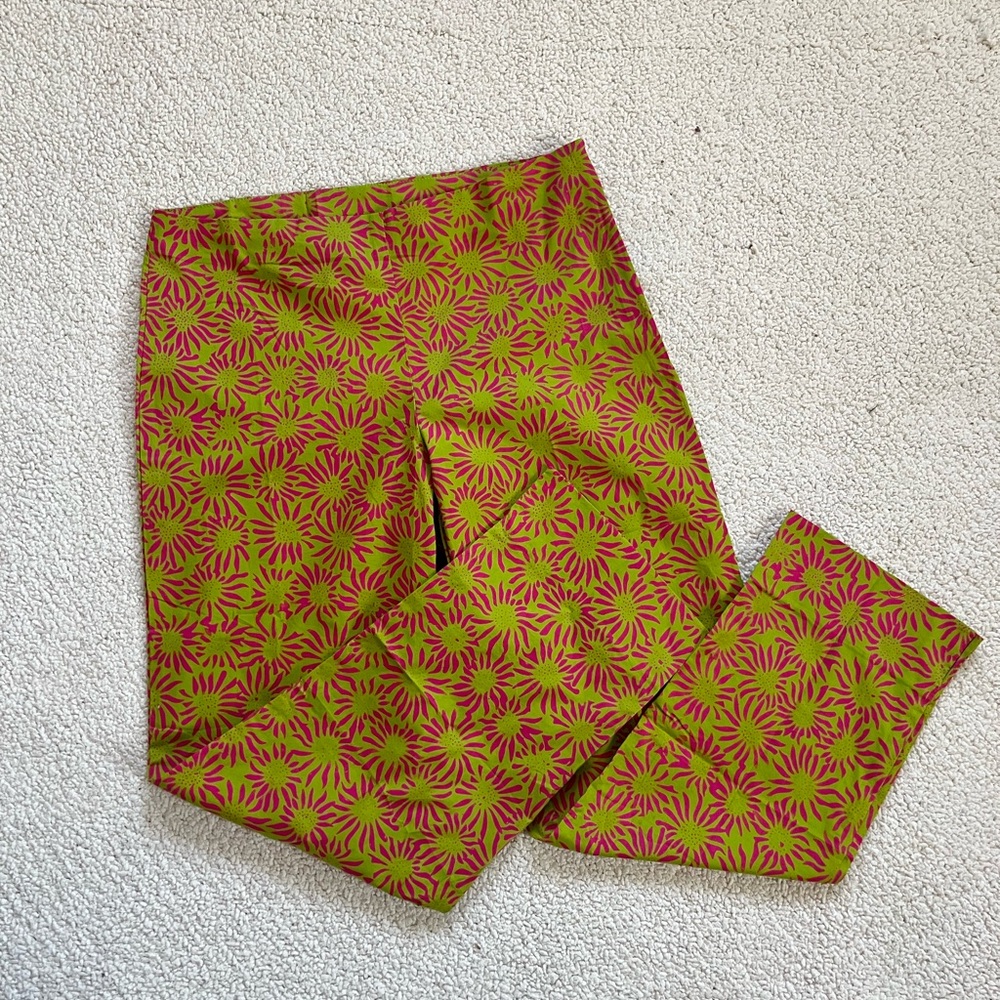 PUTU Floral Women's summer retro boho colorful pants size 8 NWT